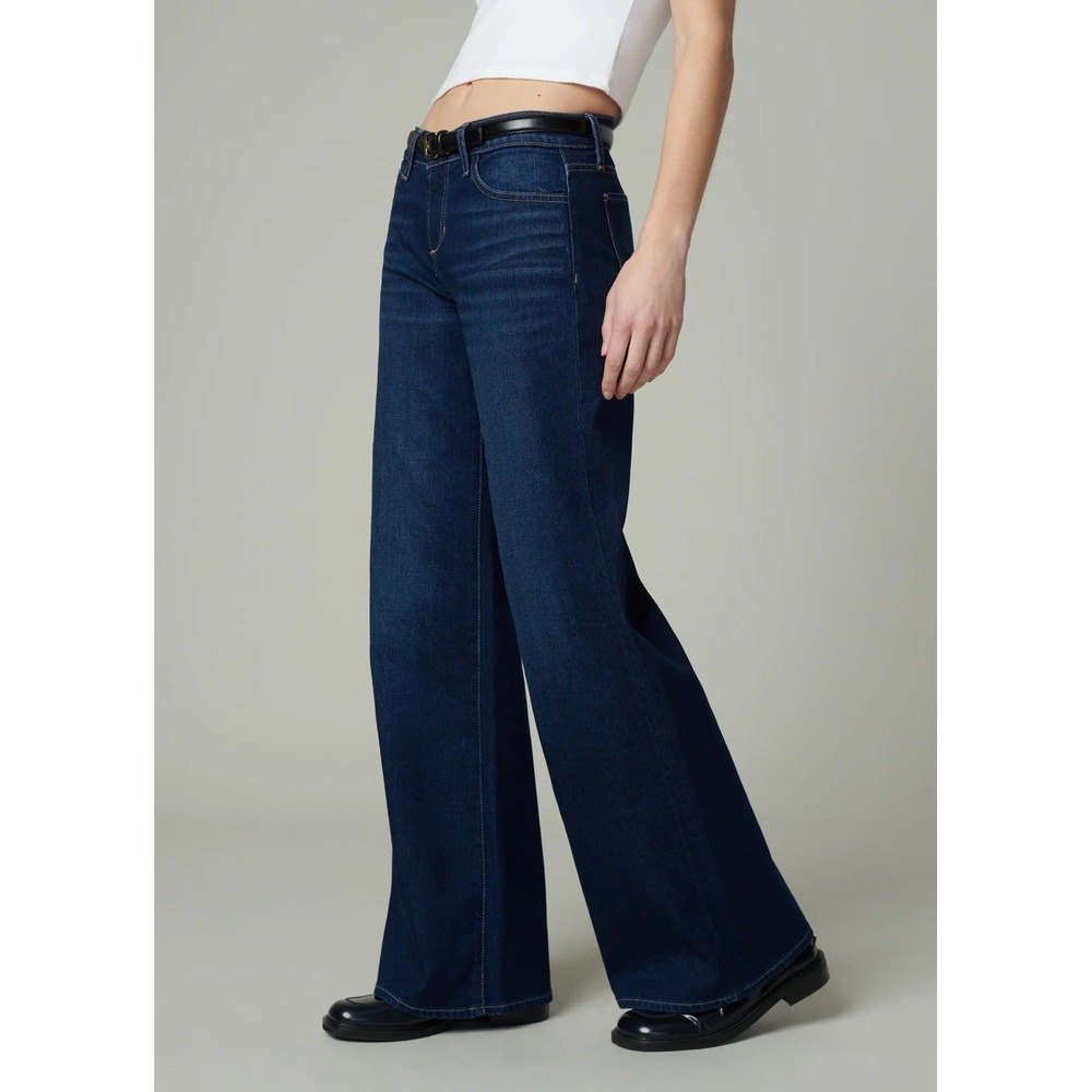 Joe's Jeans The Lou Lou Low Rise Wide Leg‎ Womens Size 29 Baggy Dark Wash Denim